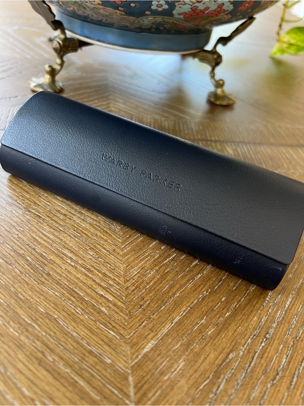 Warby Parker Navy Eyeglass Case - Structured PU Shell